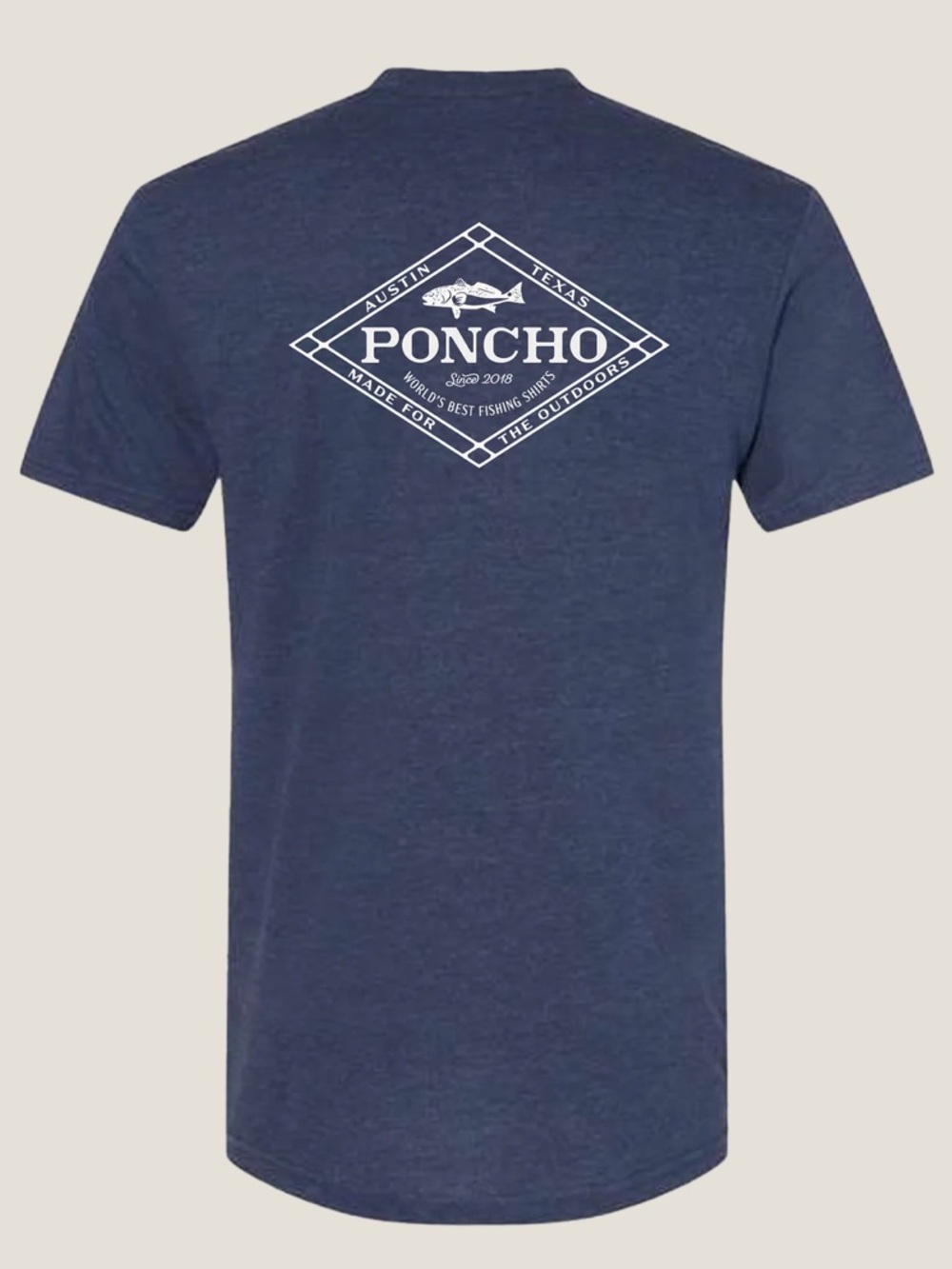 Poncho Navy Diamond Short Sleeve T-Shirt